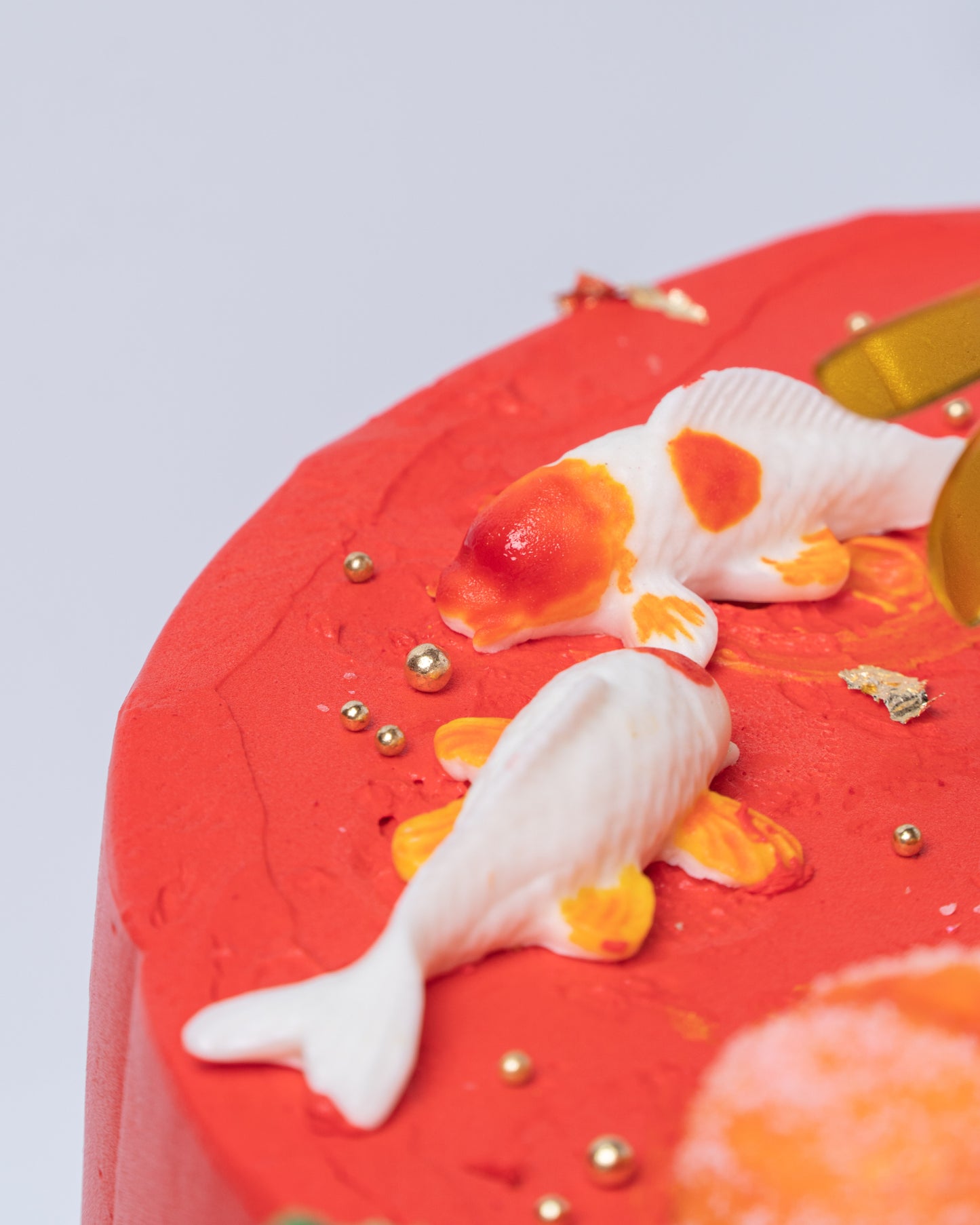 Custom Cake - Chinese Long Life Peaches/Koi/Bamboo