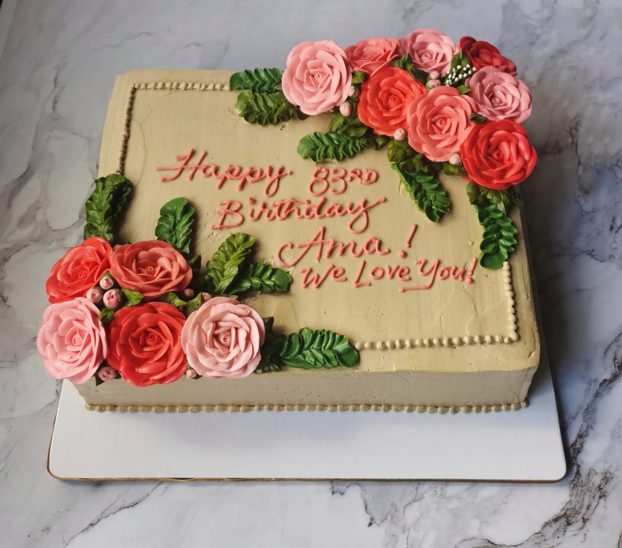 Rectangle Birthday Cake Design