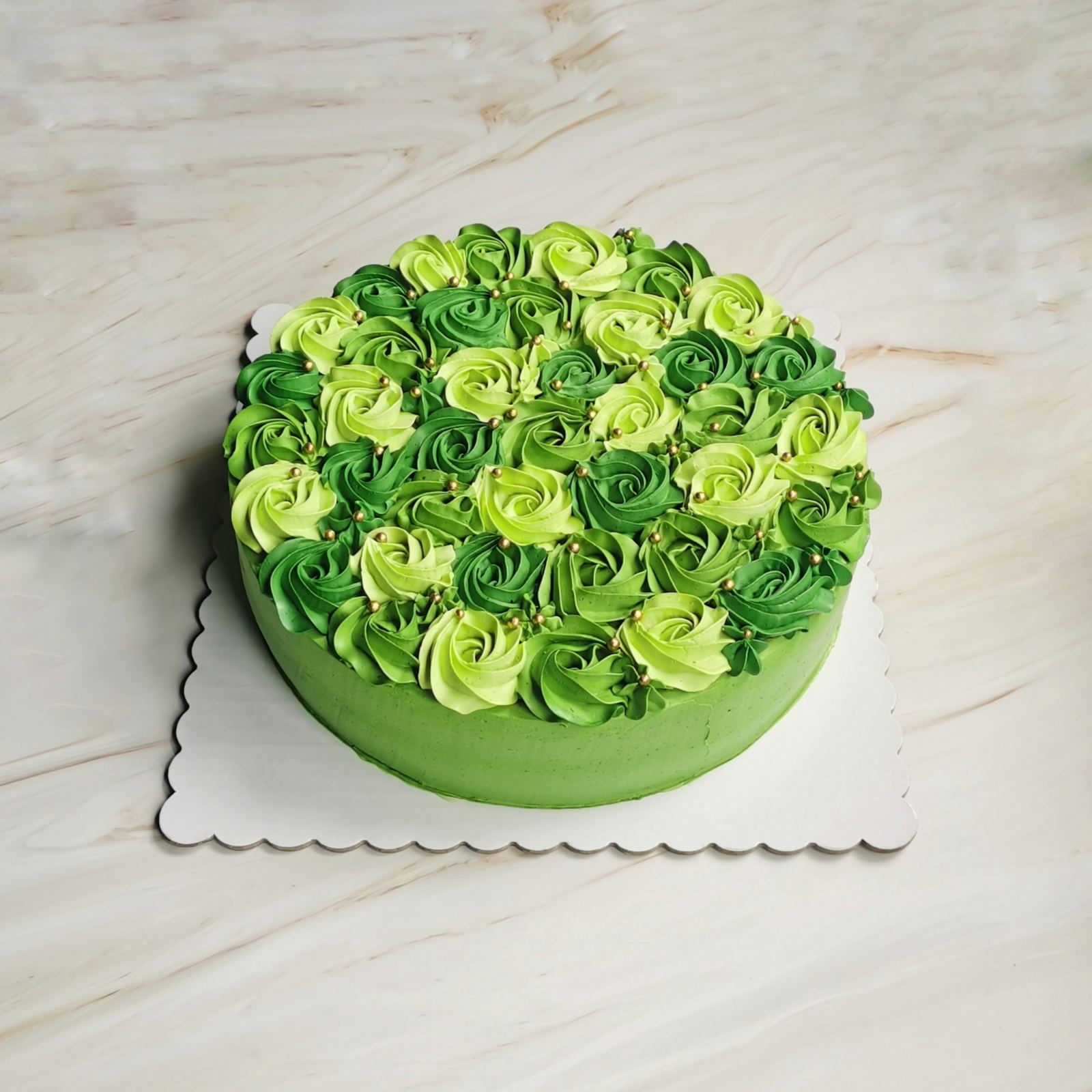 Ombre Cake — Sugarpuff Pastry | Green birthday cakes, Happy birthday cakes,  Simple cake designs