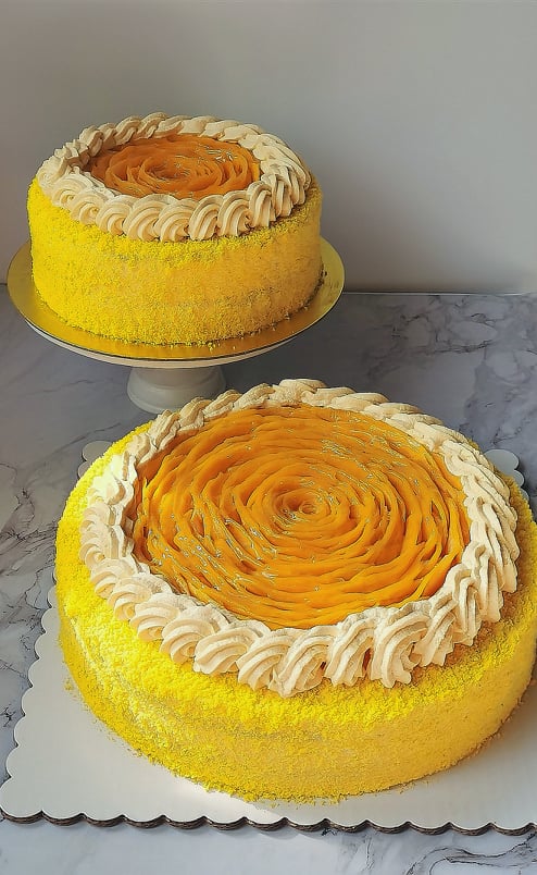 Mango rose cake..in 2 different designs - Cake Art by Sangita | Facebook