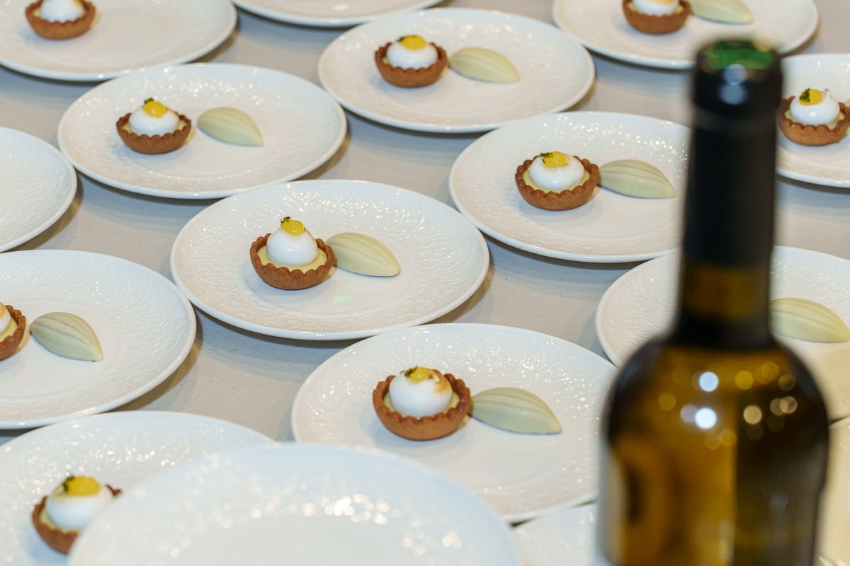 Indulge plated desserts with wine pairing